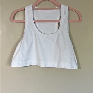 Commense White Tank Crop Top